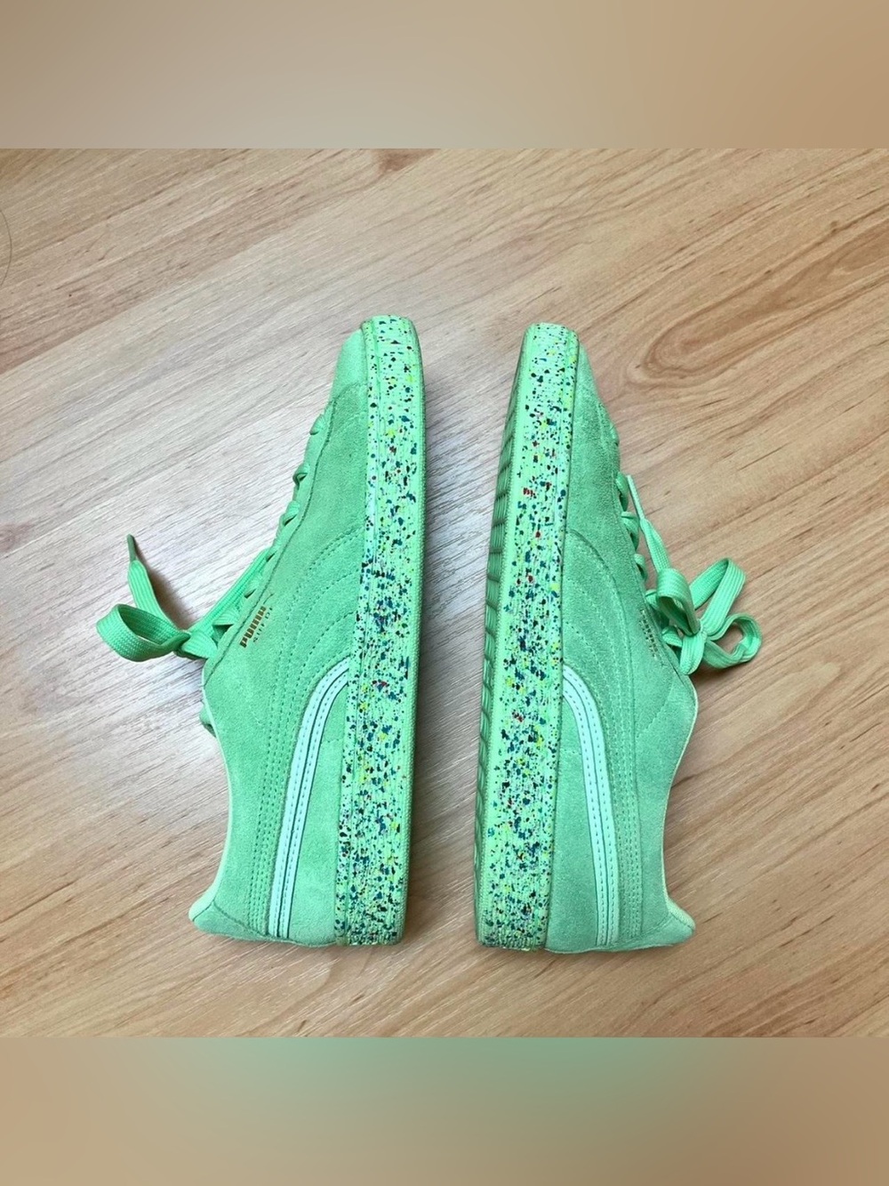 PUMA Suede Mono Triplex Neon Lace Up - Picture 4 of 8